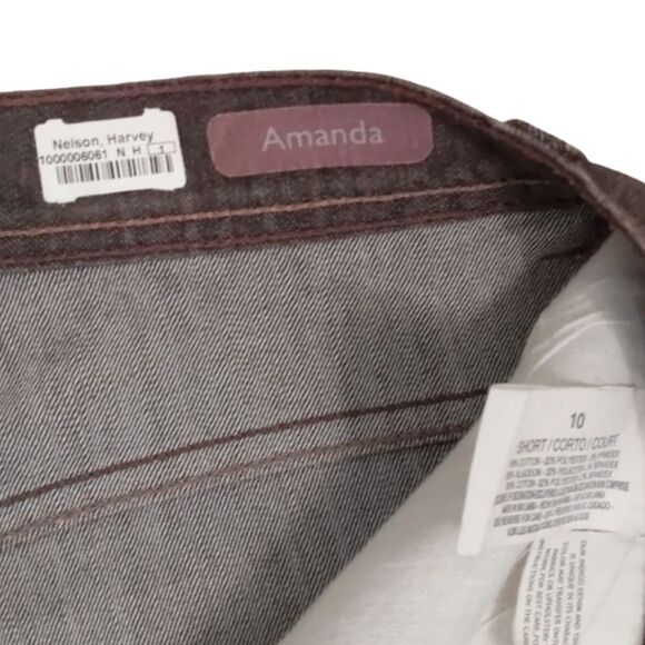 GLORIA VANDERBILT Amanda Light Wash Black Jeans Size 10 short - Picture 3 of 10